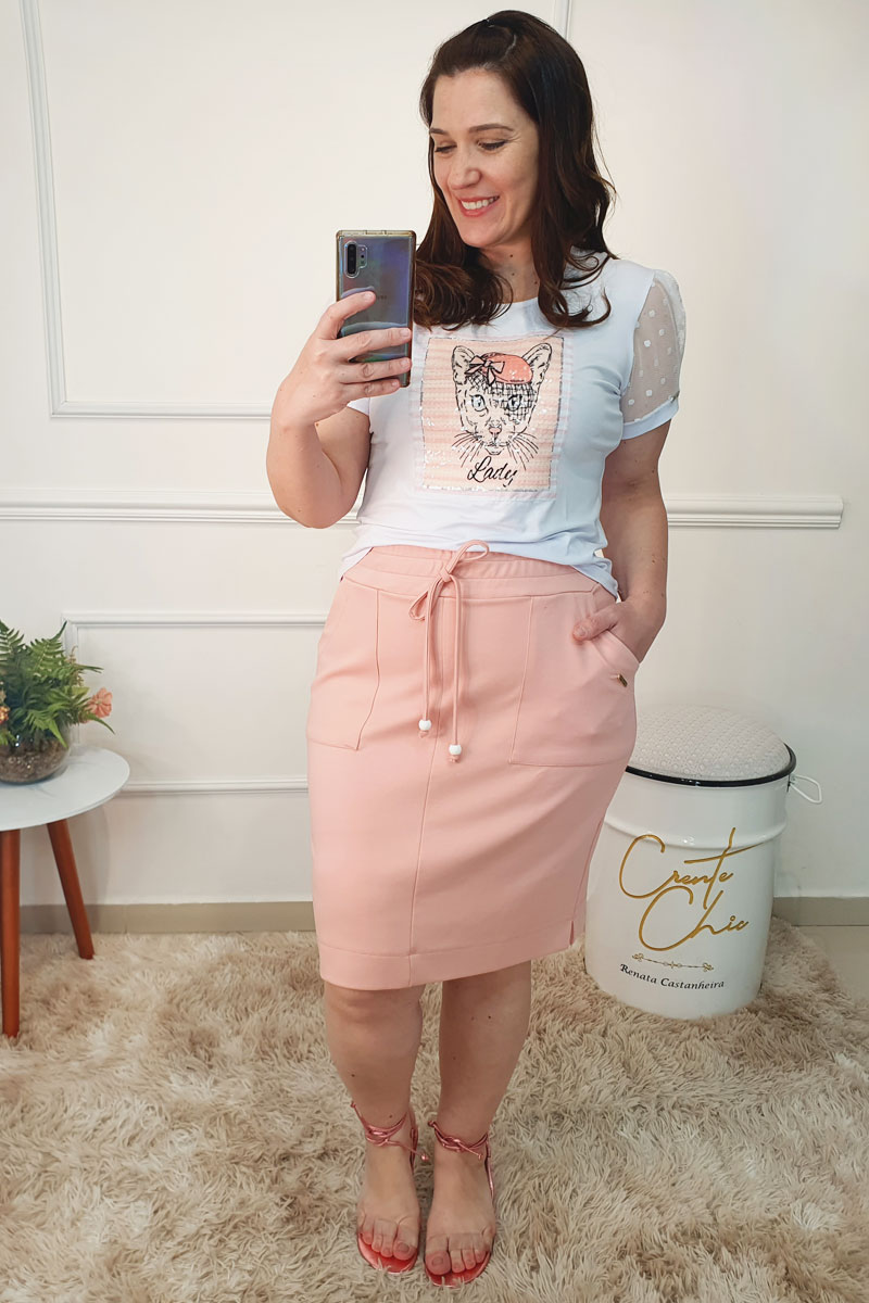 9107 T-Shirt manga Tule Poa "Cat" 