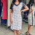 9023 Vestido Tubinho Decote  V  P&B