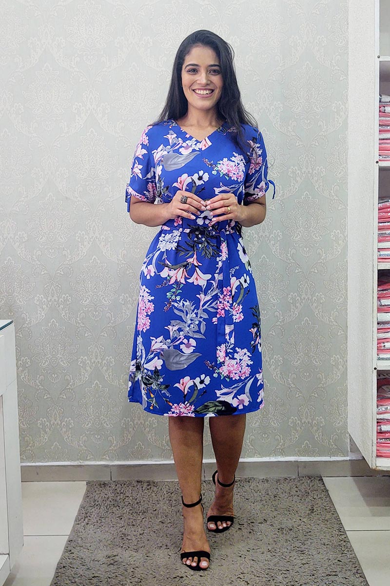 8856 Vestido C/ Laço na Manga 8856 Vestido C/ Laço na Manga
