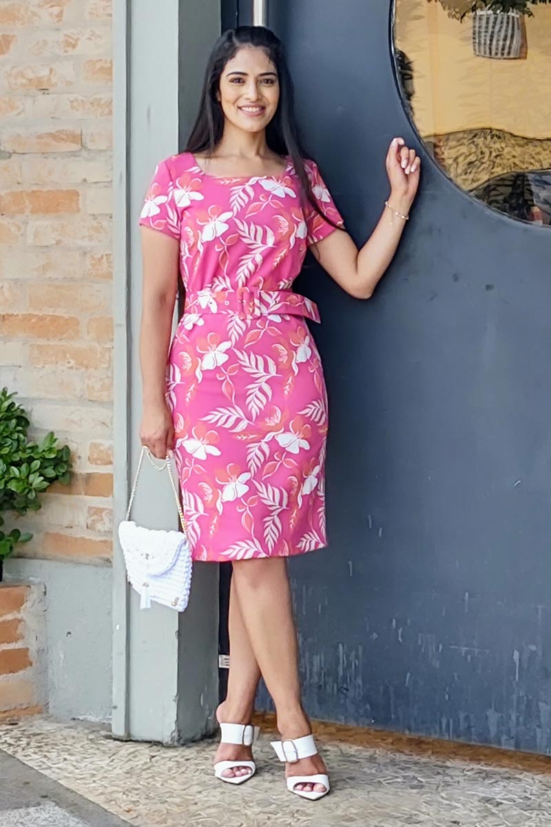 9284 Vestido Tubinho C/Cinto 9284 Vestido Tubinho C/Cinto
