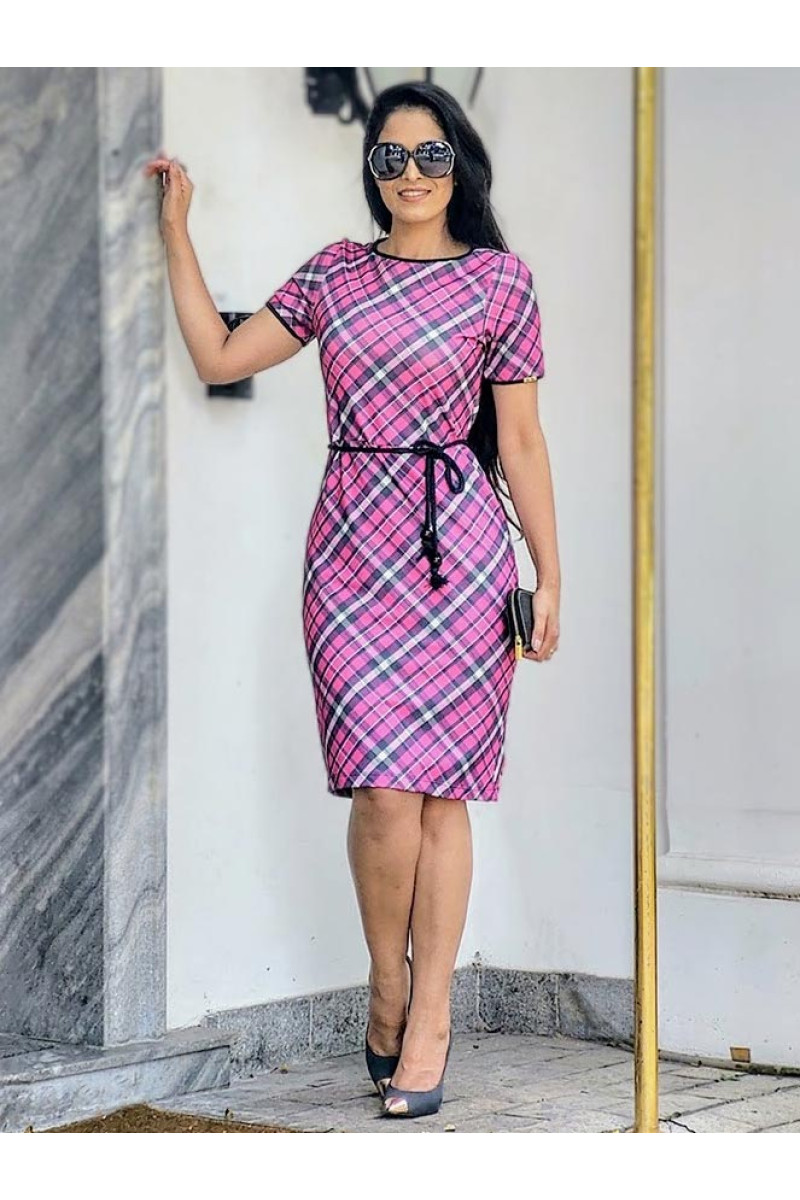 9347 Vestido Tubinho C/Cinto 