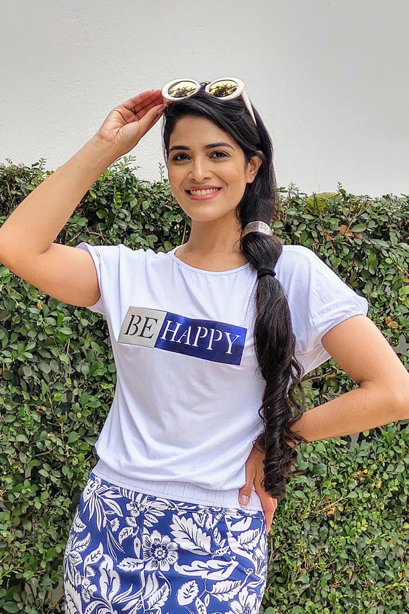 9398 T-Shirt "Be Happy" 9398 T-Shirt "Be Happy"
