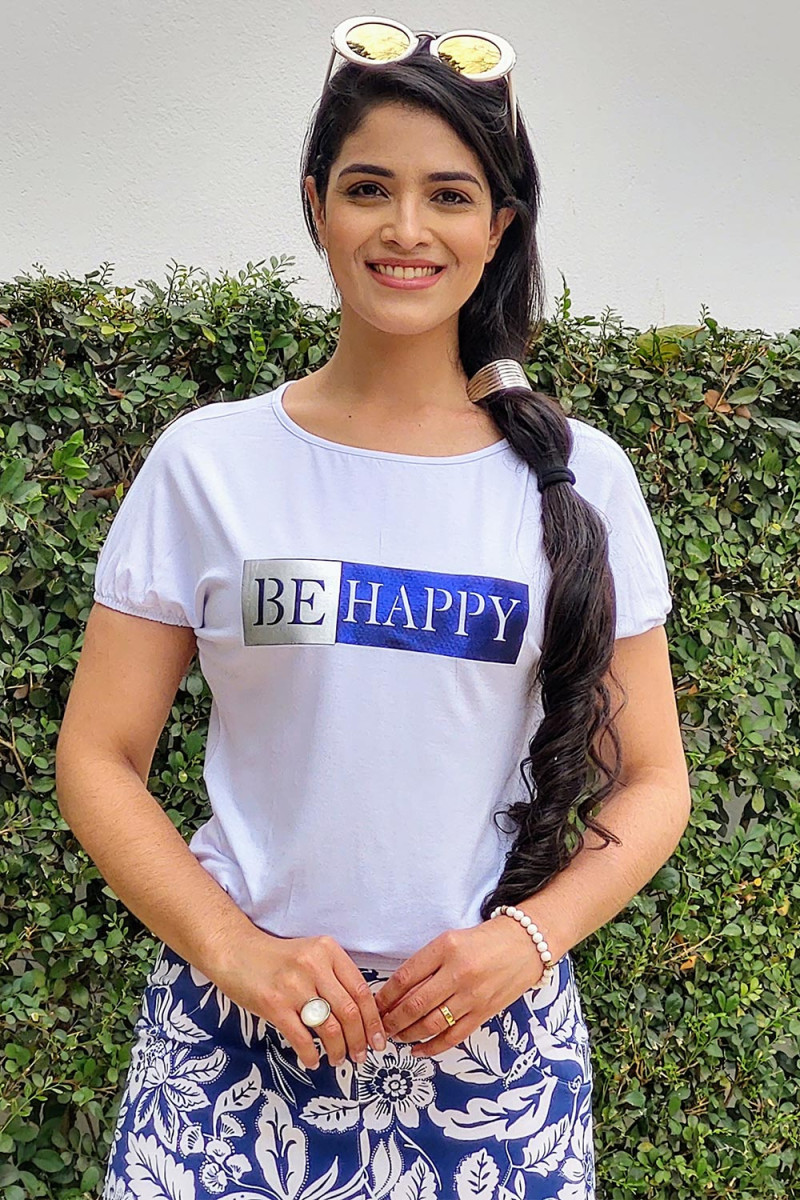 9398 T-Shirt "Be Happy" 9398 T-Shirt "Be Happy"