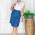31280 Saia Jeans Evasê C/ Recortes