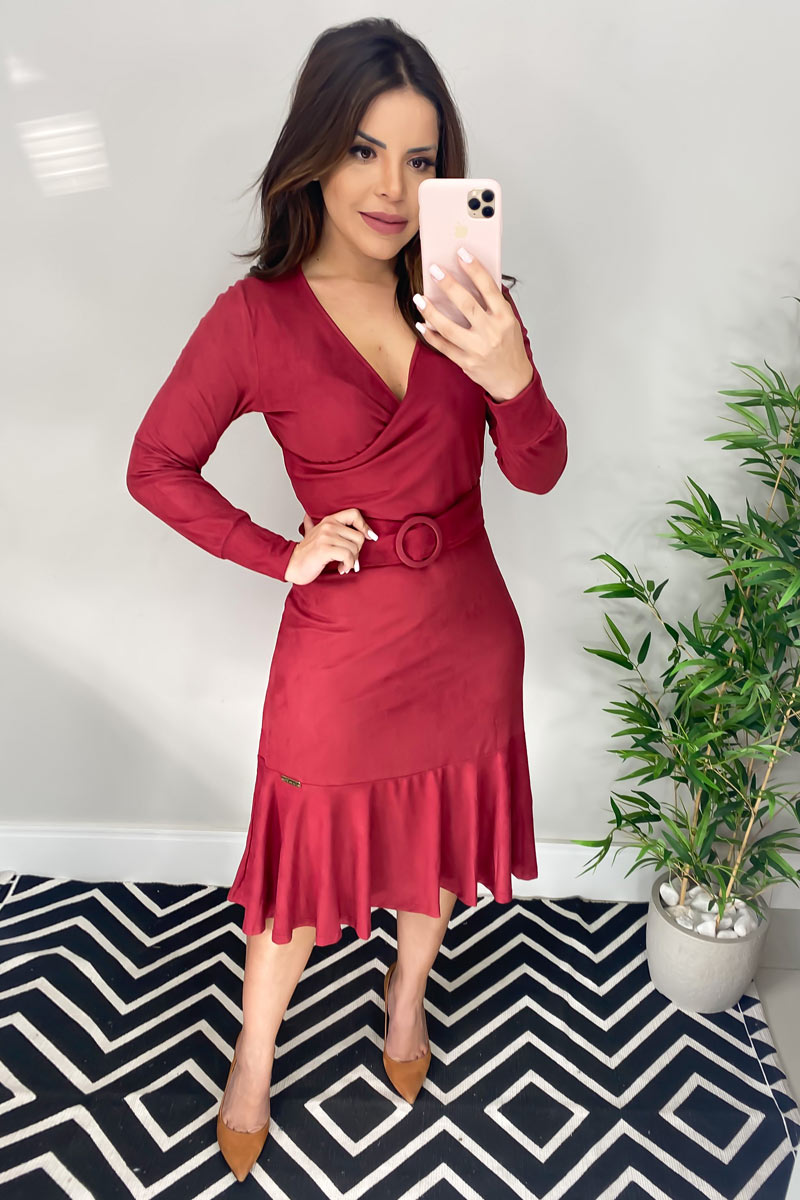 9078 Vestido Transpassado C/ Cinto 9078 Vestido Transpassado C/ Cinto