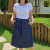 31273 Saia Jeans Evasê