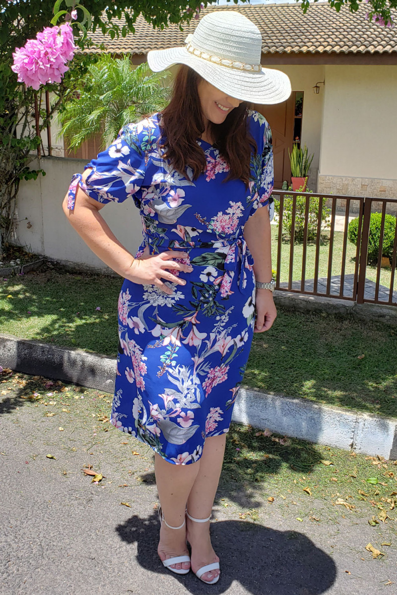 8856 Vestido C/ Laço na Manga 8856 Vestido C/ Laço na Manga