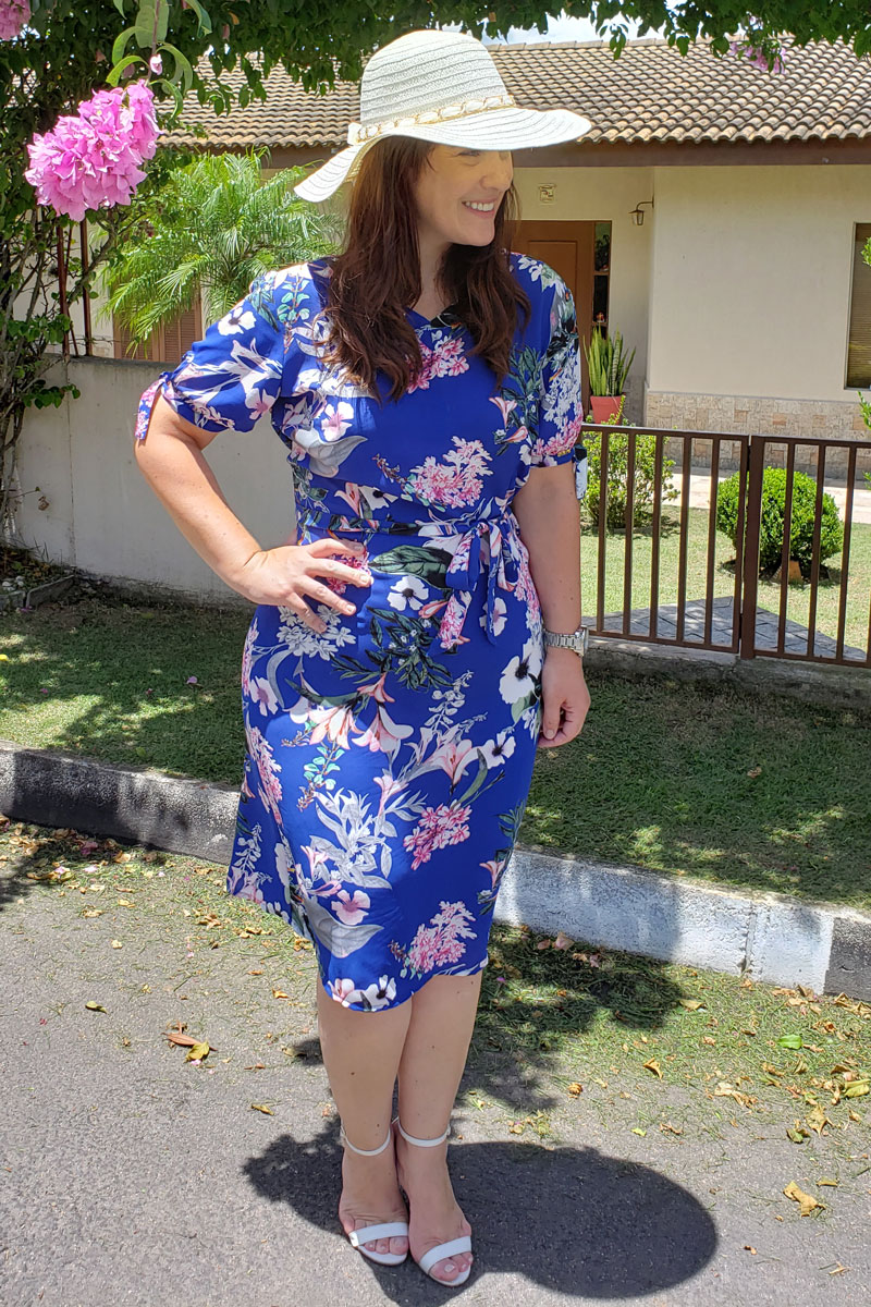 8856 Vestido C/ Laço na Manga 8856 Vestido C/ Laço na Manga