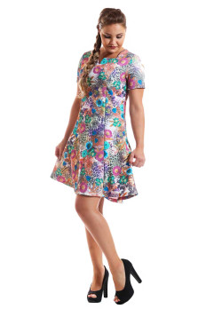 8626 Vestido Godê Estampado