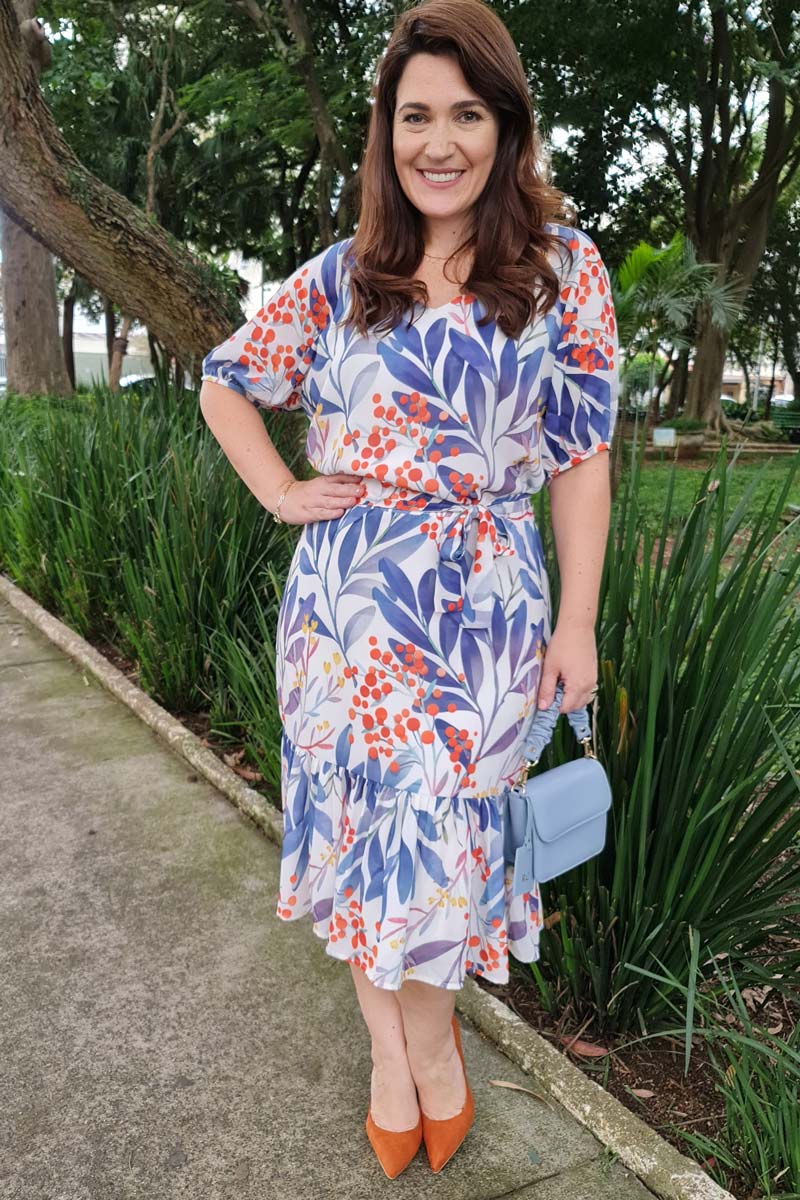9184 Vestido Floral C/Babado 9184 Vestido Floral C/Babado