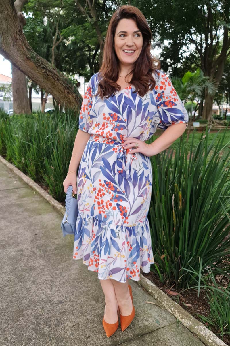 9184 Vestido Floral C/Babado 9184 Vestido Floral C/Babado
