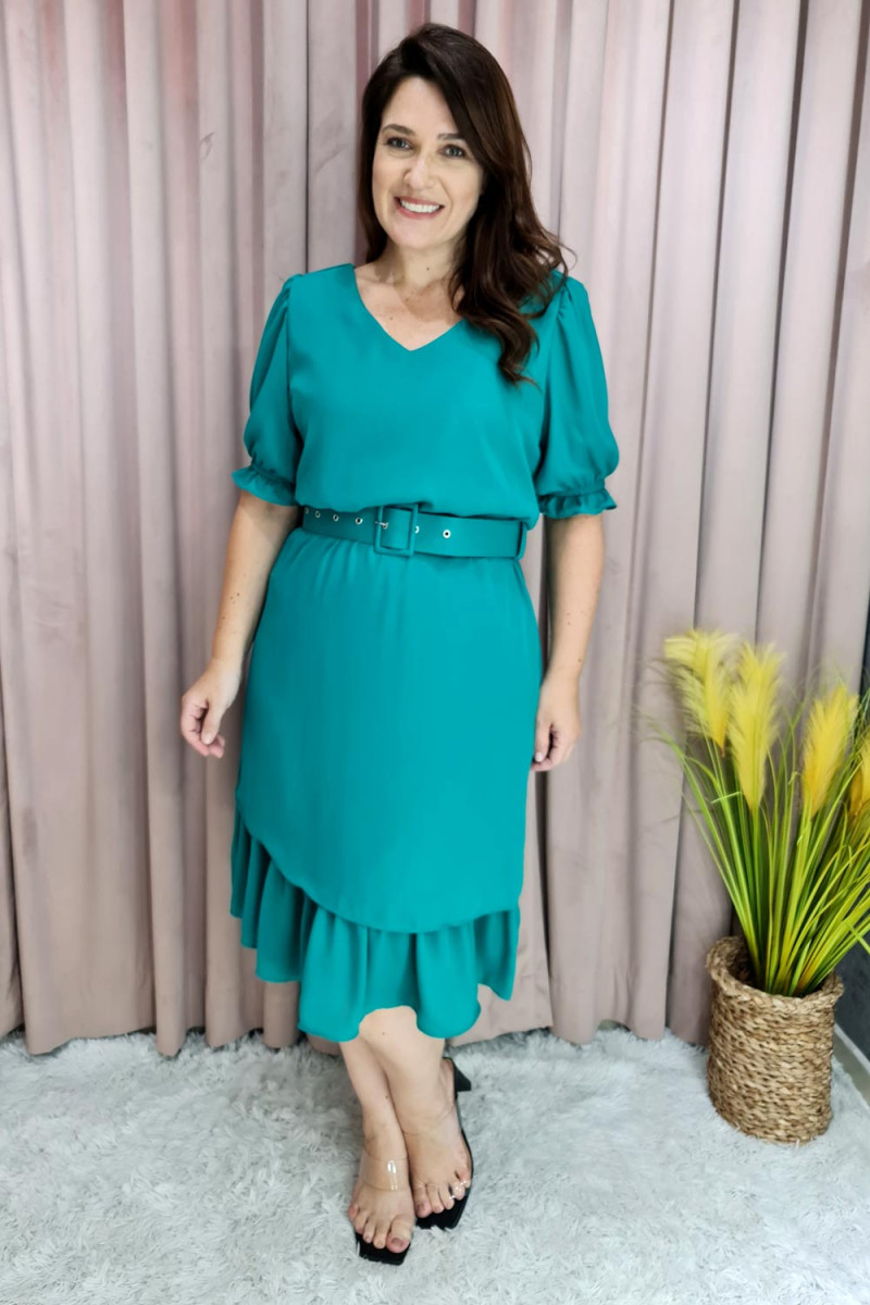 9286 Vestido C/Saia Sobreposta 9286 Vestido C/Saia Sobreposta
