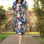 9249 Vestido Floral Cinto Forrado