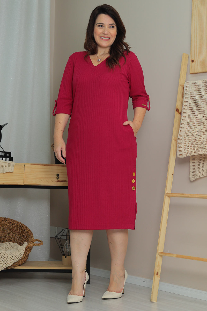 9358 Vestido C/Fendas nas Laterais
