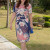 9239 Vestido Floral Cinto Forrado